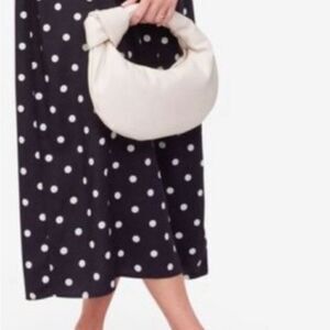 MELIE BIANCO Alexandra Top Knot Mini Handbag Cream Vegan Leather New with Tags